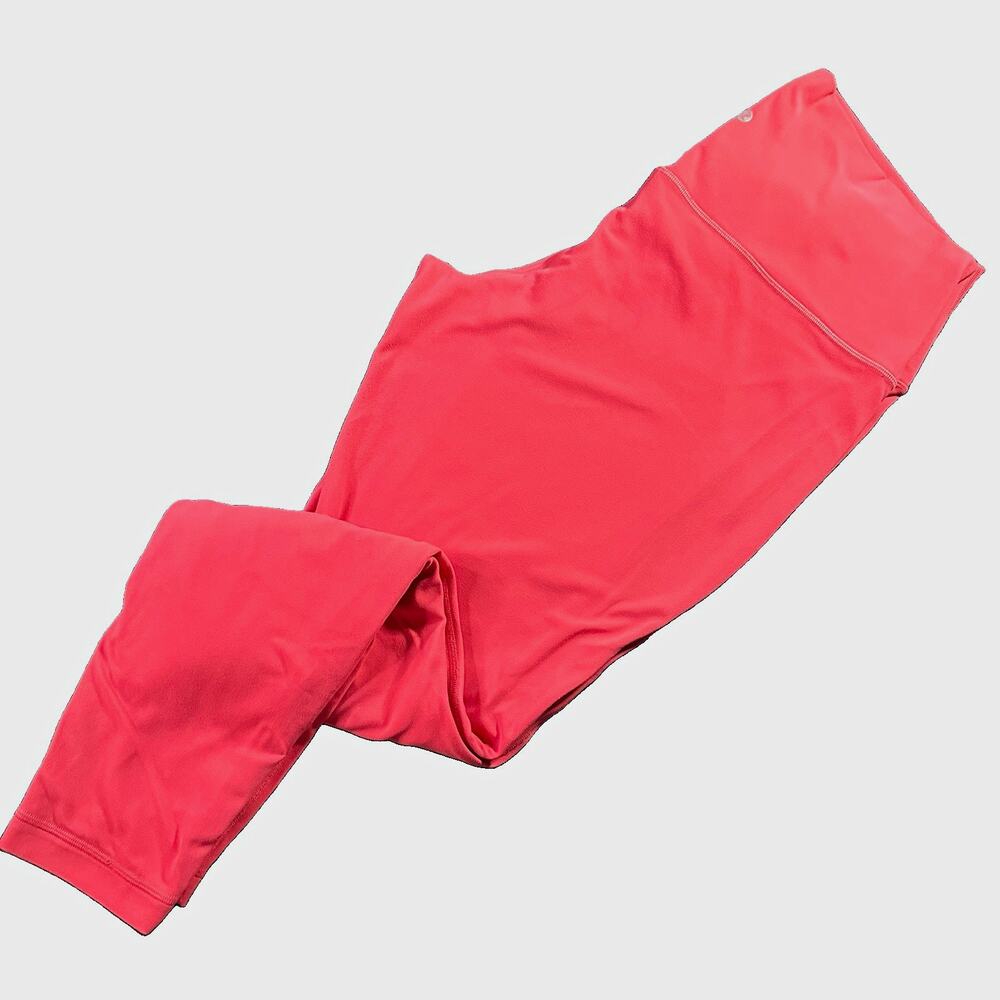Lululemon Align High Rise Pant 28 Leggings Women Size 16 Nulu Coral Pink LW5CTIS